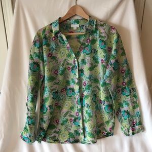 J. Jill Floral Summer Blouse